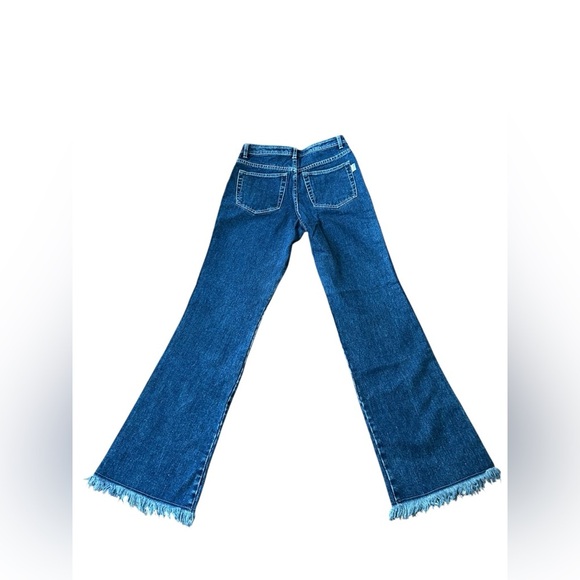 Revolt Jeans High Rise Flare With Track Stripe NOS Deadstock 90s Y2K NWT Sz 7 /8 - Picture 6 of 12